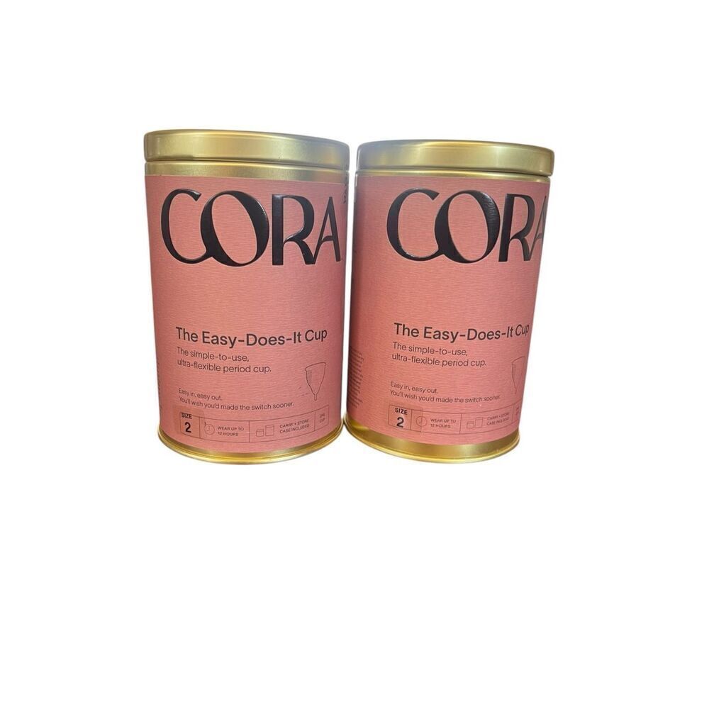 2 Cora Easy To Use Reusable Menstrual Cup ultra flexible - Size 2